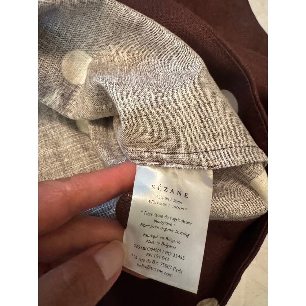 La Maille Sezane Lorenza Blouse in Polka Dots Print Size 40 / US 10 / L NWT✨ - Picture 13 of 14
